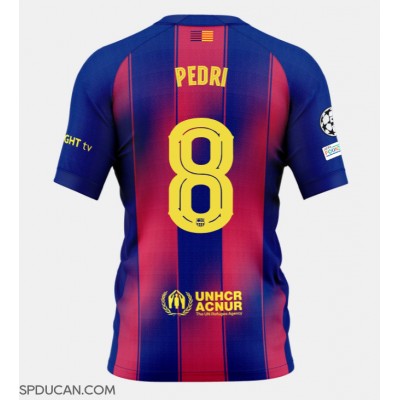 Muški Nogometni Dres Barcelona Pedri Gonzalez #8 Domaci 2025-26 Kratak Rukav Muški Nogometni Dres Barcelona Pedri Gonzalez #8 Domaci 2025-26 Kratak Rukav